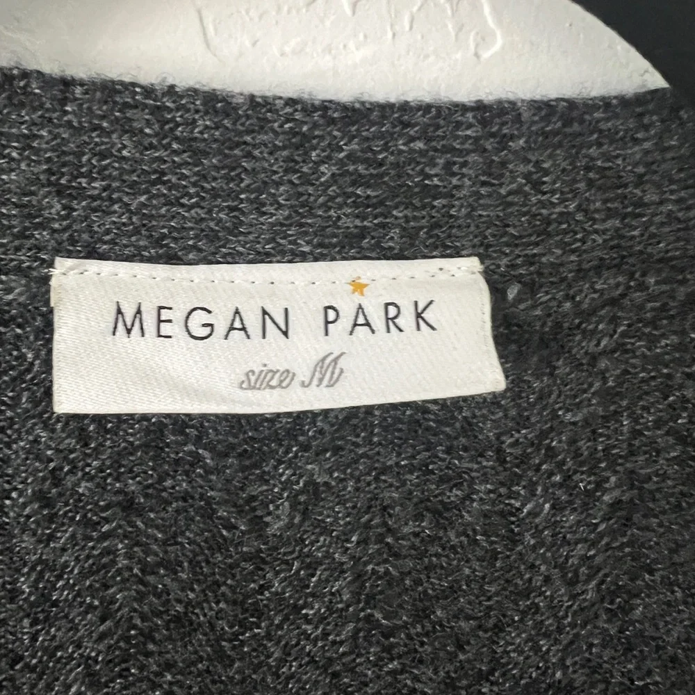 Megan Park Merino Wool Long Cardigan Duster Sweater Dress Gray Boutique Designer - Picture 6 of 8